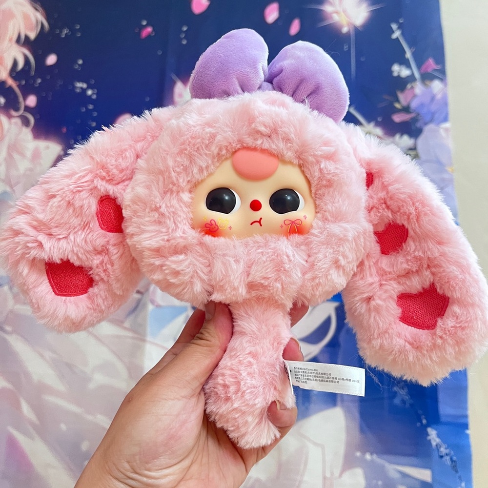 Authentic Pink and Purple Plush Mirror